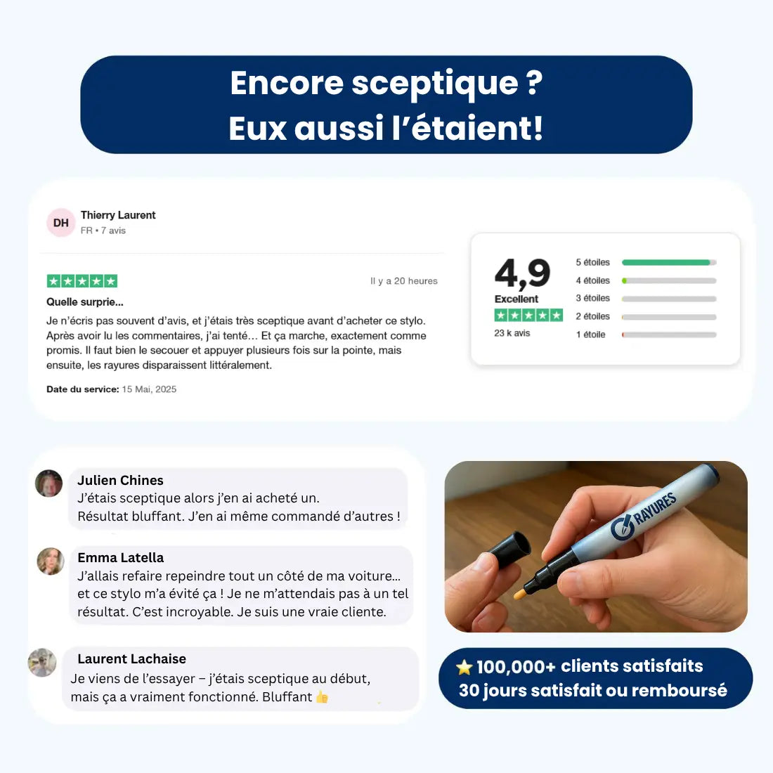 stylo reparateur voiture